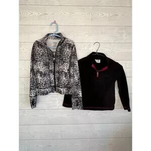 Girls’ Danskin Now full zip track jacket & fleece pullover top Size XS (4-5)